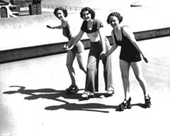 Roller-skating-on-top-of-the-Bathing-Pool.-1935.